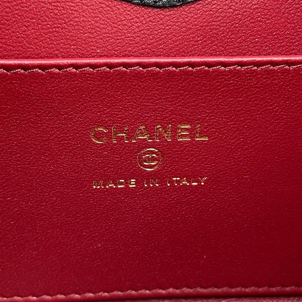 シャネル チェーンショルダーバッグ ストラップ クラッチ バッグ ココマーク グレインド ゴートスキン AP5232 CHANEL 黒