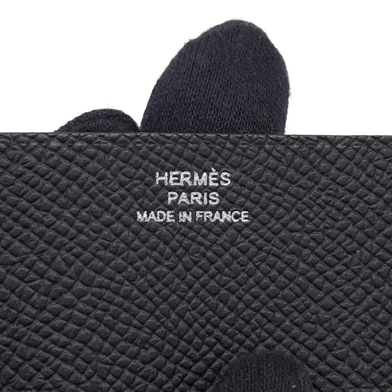 エルメス カードケース H ポケット H Pocket ブラック エプソン K刻印 HERMES 名刺入れ 黒