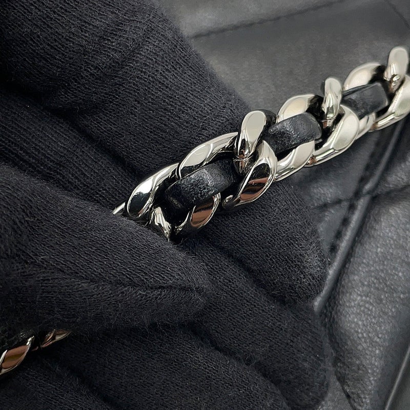シャネル チェーンショルダーバッグ CHANEL19 ココマーク ラムスキン AP2728 CHANEL バッグ 黒