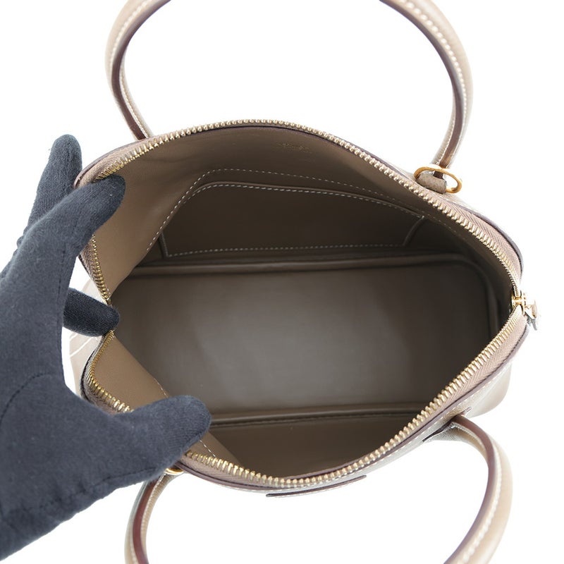 エルメス ハンドバッグ ボリード27 エトゥープ/ゴールド金具 エプソン Y刻印 HERMES Bolide 2wayショルダーバッグ