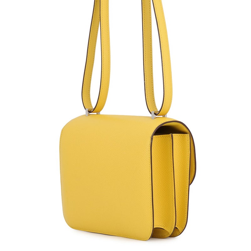 エルメス ショルダーバッグ ミニ コンスタンス3 ミロワール ジョーヌナプル/シルバー金具 エプソン B刻印 HERMES Constance