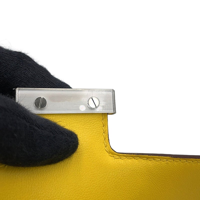 エルメス ショルダーバッグ ミニ コンスタンス3 ミロワール ジョーヌナプル/シルバー金具 エプソン B刻印 HERMES Constance