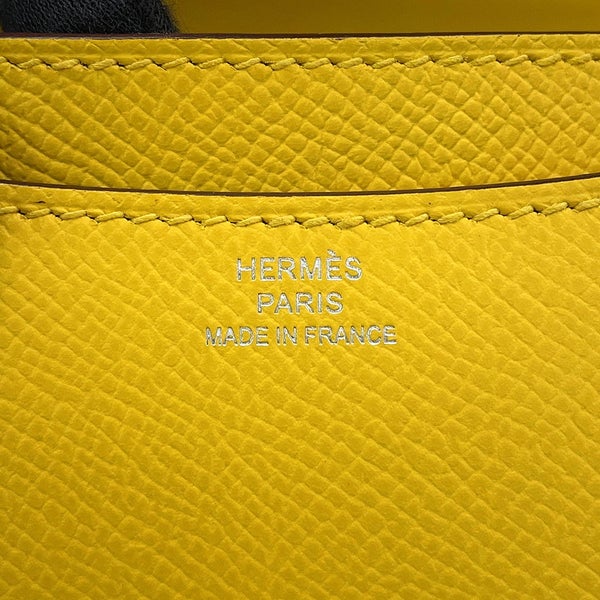 エルメス ショルダーバッグ ミニ コンスタンス3 ミロワール ジョーヌナプル/シルバー金具 エプソン B刻印 HERMES Constance