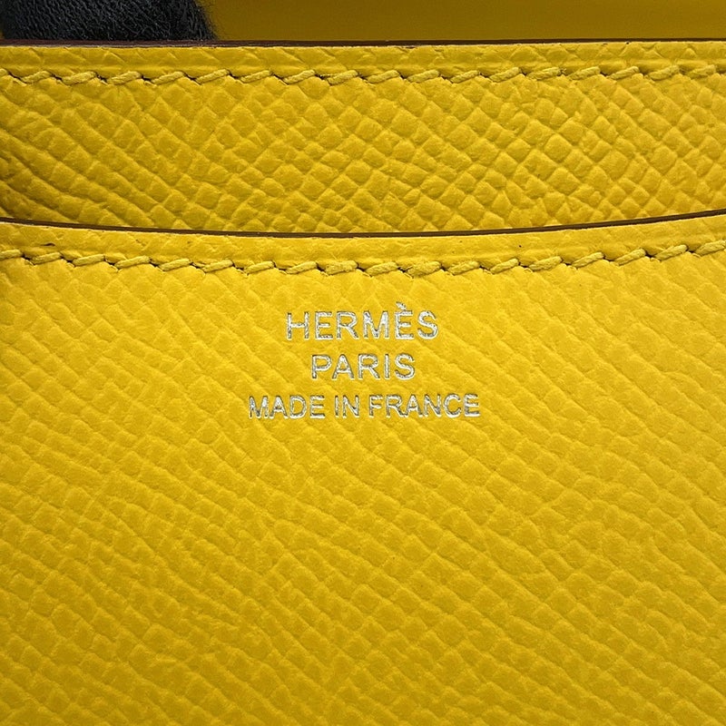 エルメス ショルダーバッグ ミニ コンスタンス3 ミロワール ジョーヌナプル/シルバー金具 エプソン B刻印 HERMES Constance