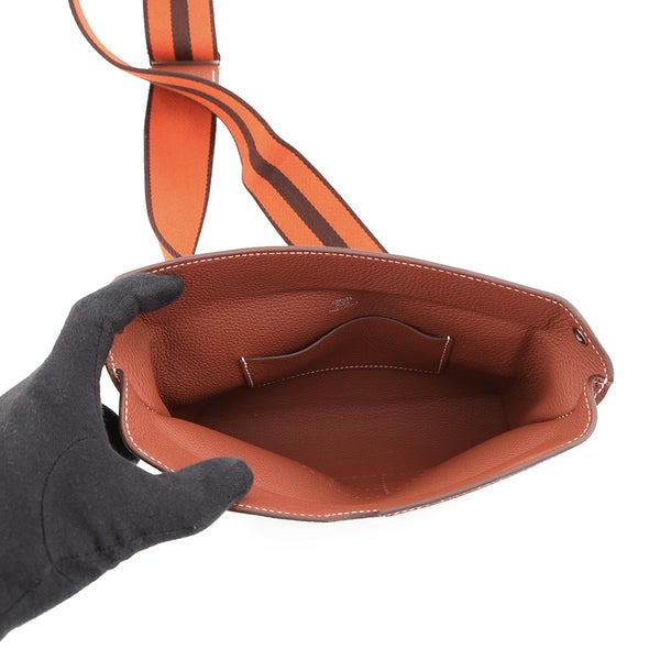 エルメス ショルダーバッグ ヴィドポッシュ シエンヌ/ブリック/ハバナ/シルバー金具 トゴ W刻印