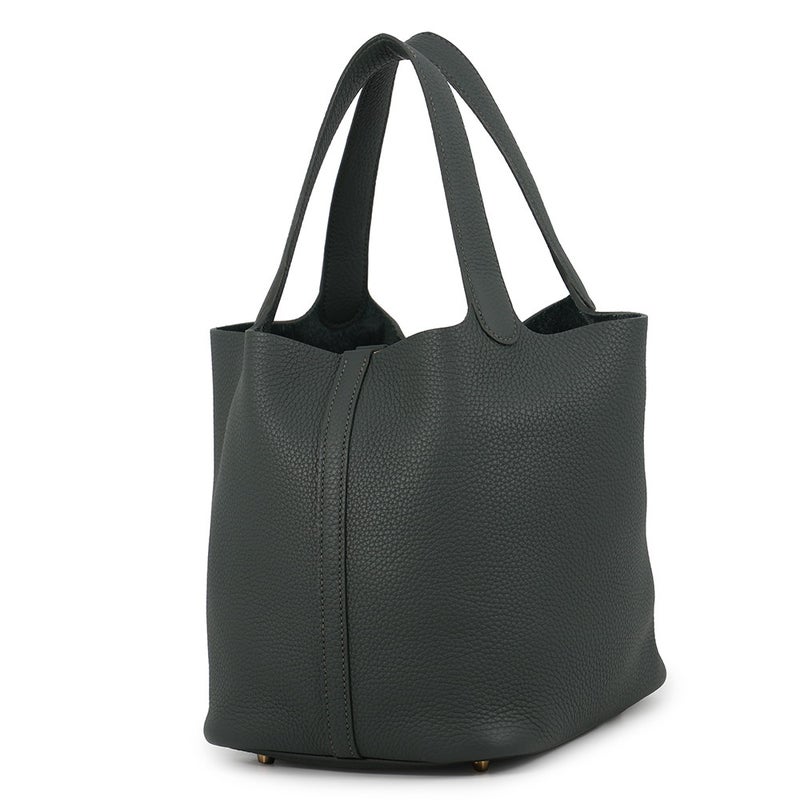エルメス ハンドバッグ ピコタンロックMM ヴェールマングローブ/ゴールド金具 トリヨンクレマンス K刻印 HERMES トートバッグ