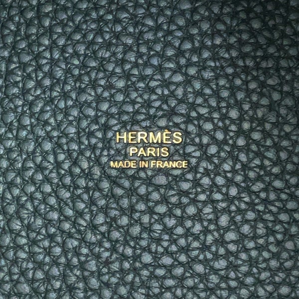 エルメス ハンドバッグ ピコタンロックMM ヴェールマングローブ/ゴールド金具 トリヨンクレマンス K刻印 HERMES トートバッグ