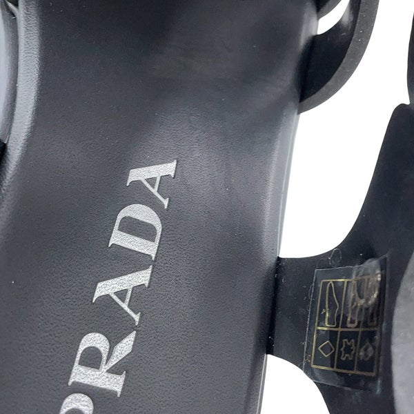 プラダ サンダル モノリス ラバー レディースサイズ37 1X853M PRADA 靴 黒