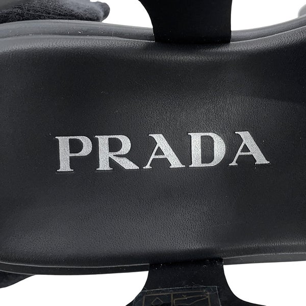 プラダ サンダル モノリス ラバー レディースサイズ37 1X853M PRADA 靴 黒
