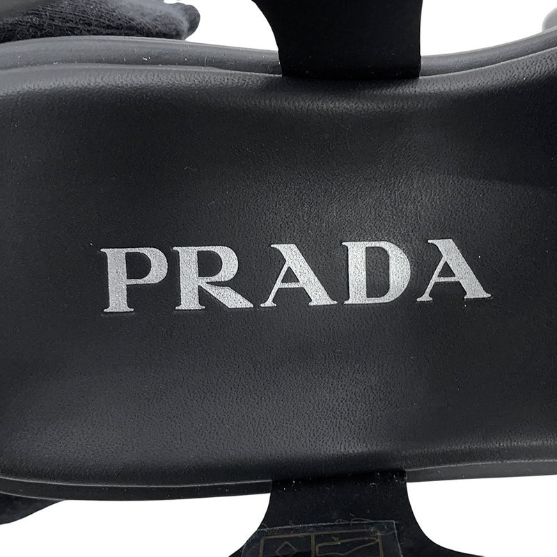 プラダ サンダル モノリス ラバー レディースサイズ37 1X853M PRADA 靴 黒