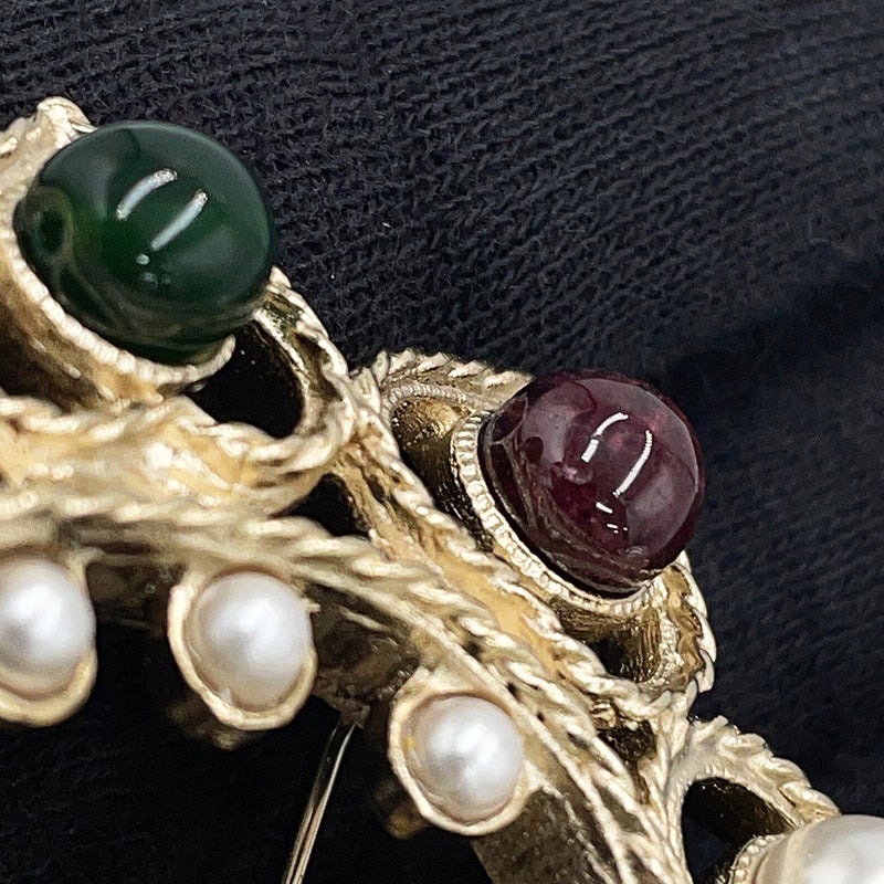 シャネル ブローチ ココマーク ハート ラインストーン フェイクパール カラーストーン メタル A19B CHANEL アクセサリー