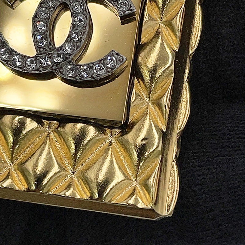 シャネル ブローチ ココマーク 香水瓶モチーフ ラインストーン フェイクパール メタル F20A CHANEL アクセサリー