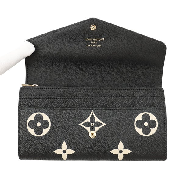 ルイヴィトン 長財布 モノグラム・アンプラント ポルトフォイユ・サラ M80496 LOUIS VUITTON ブラック 黒