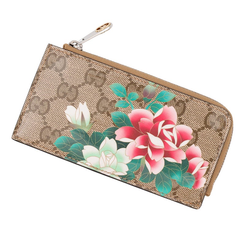 グッチ カードケース 安藤七宝店コラボ 日本限定 GGレザー/パテント A004BI GUCCI フローラル