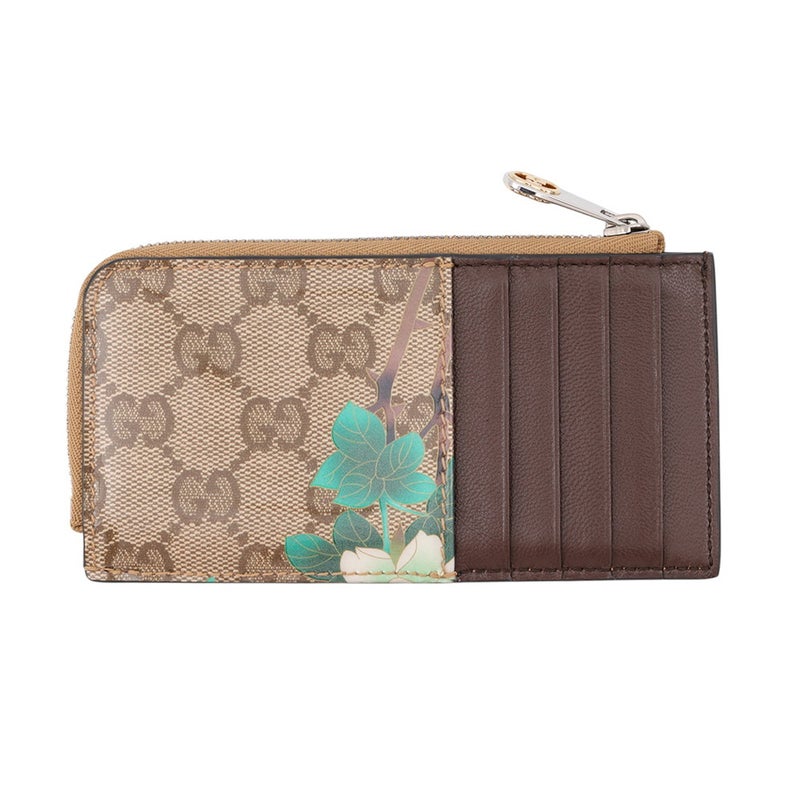 グッチ カードケース 安藤七宝店コラボ 日本限定 GGレザー/パテント A004BI GUCCI フローラル
