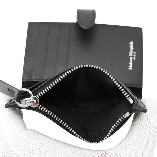 メゾンマルジェラ カードケース  4ステッチ ジップカードホルダー カーフレザー SA2VX0009 Maison Margiela 財布 黒