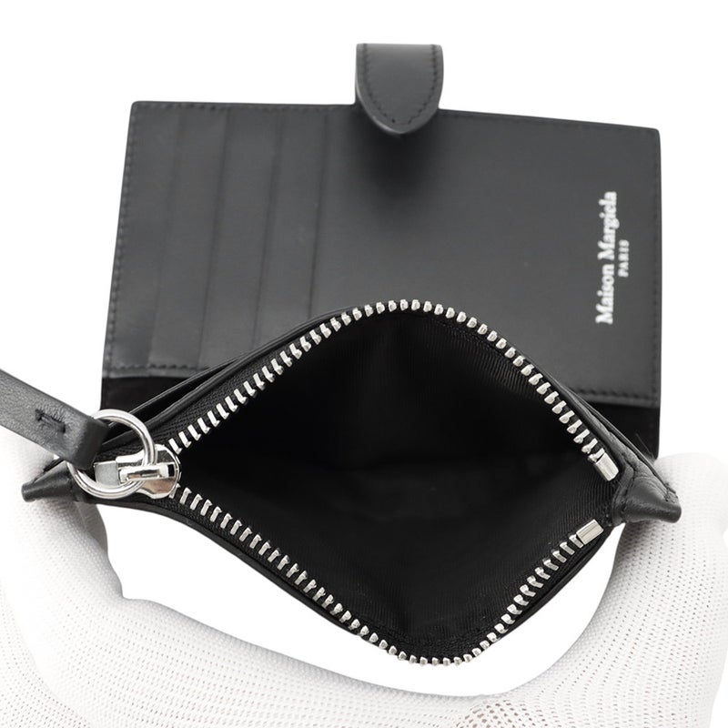 メゾンマルジェラ カードケース  4ステッチ ジップカードホルダー カーフレザー SA2VX0009 Maison Margiela 財布 黒