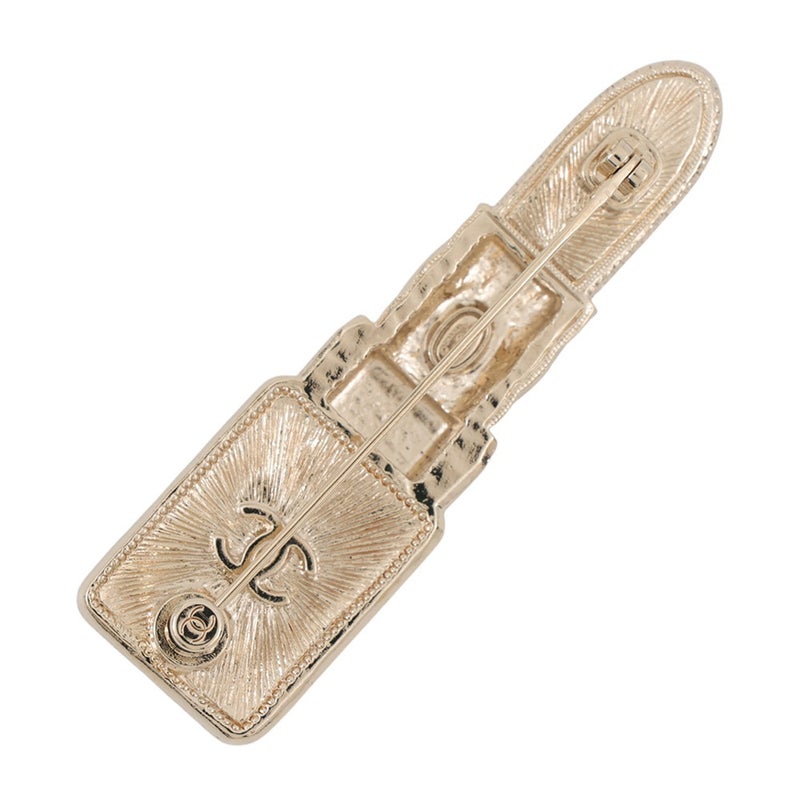 シャネル ブローチ ココマーク リップスティック モチーフ ラインストーン A22 C AB7677 CHANEL 口紅 アクセサリー