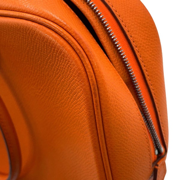 エルメス ハンドバッグ プリュム エラン28 オレンジ/シルバー金具 エプソン □I刻印