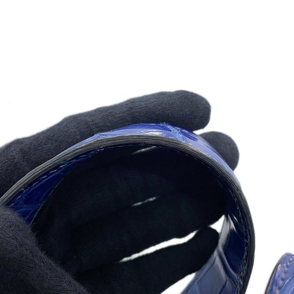 エルメス ピコタンロックMM タッチ ブルーエレクトリック/シルバー金具 トリヨンクレマンス/アリゲーターマット C刻印