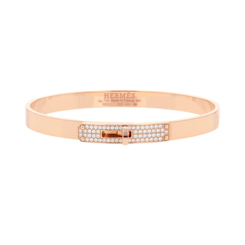 エルメス ブレスレット ケリー PM ダイヤモンド 61P 計0.36ct K18PG