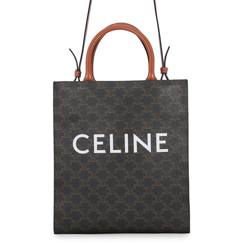 セリーヌ ハンドバッグ トリオンフ スモール バーティカル カバ PVC レザー 191542BZK CELINE 2wayショルダーバッグ