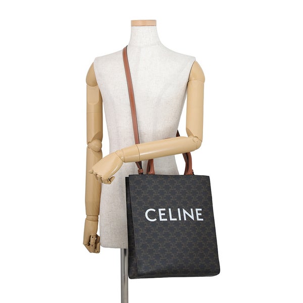 セリーヌ ハンドバッグ トリオンフ スモール バーティカル カバ PVC レザー 191542BZK CELINE 2wayショルダーバッグ