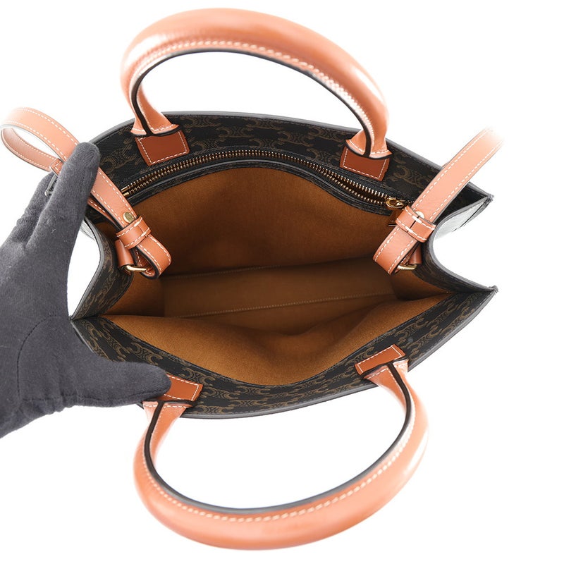 セリーヌ ハンドバッグ トリオンフ スモール バーティカル カバ PVC レザー 191542BZK CELINE 2wayショルダーバッグ