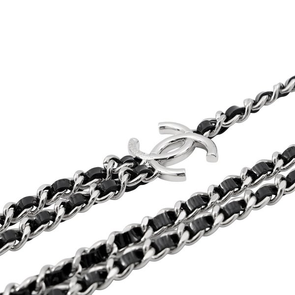 シャネル ネックレス ココマーク チェーンロングネックレス ABF162 B 25 P CHANEL アクセサリー 黒