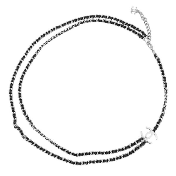 シャネル ネックレス ココマーク チェーンロングネックレス ABF162 B 25 P CHANEL アクセサリー 黒