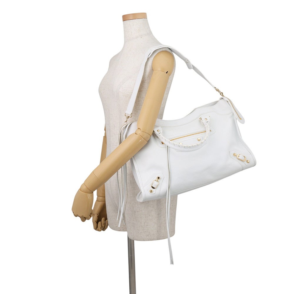 BALENCIAGA バレンシアガ ハンドバッグ ザ・シティ レザーオフホワイト バレンシアガ ハンドバッグ ザ・シティ レザー 115748 BALENCIAGA