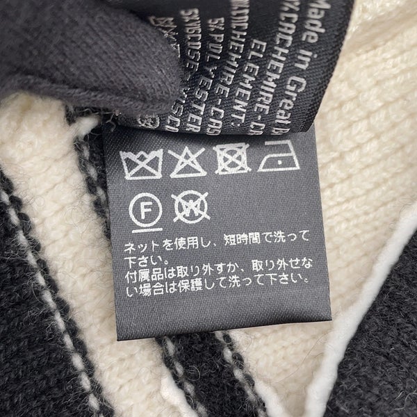シャネル ニット帽 ココマーク カシミヤ CHANEL 帽子 黒 白