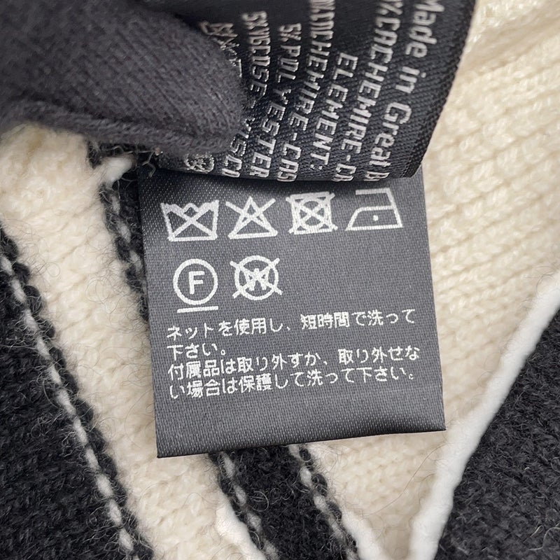 シャネル ニット帽 ココマーク カシミヤ CHANEL 帽子 黒 白