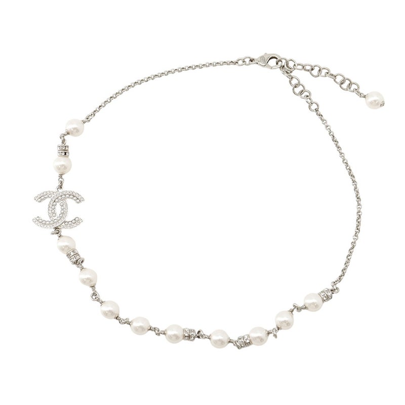 シャネル ネックレス ココマーク フェイクパール ラインストーン  CHANEL アクセサリー