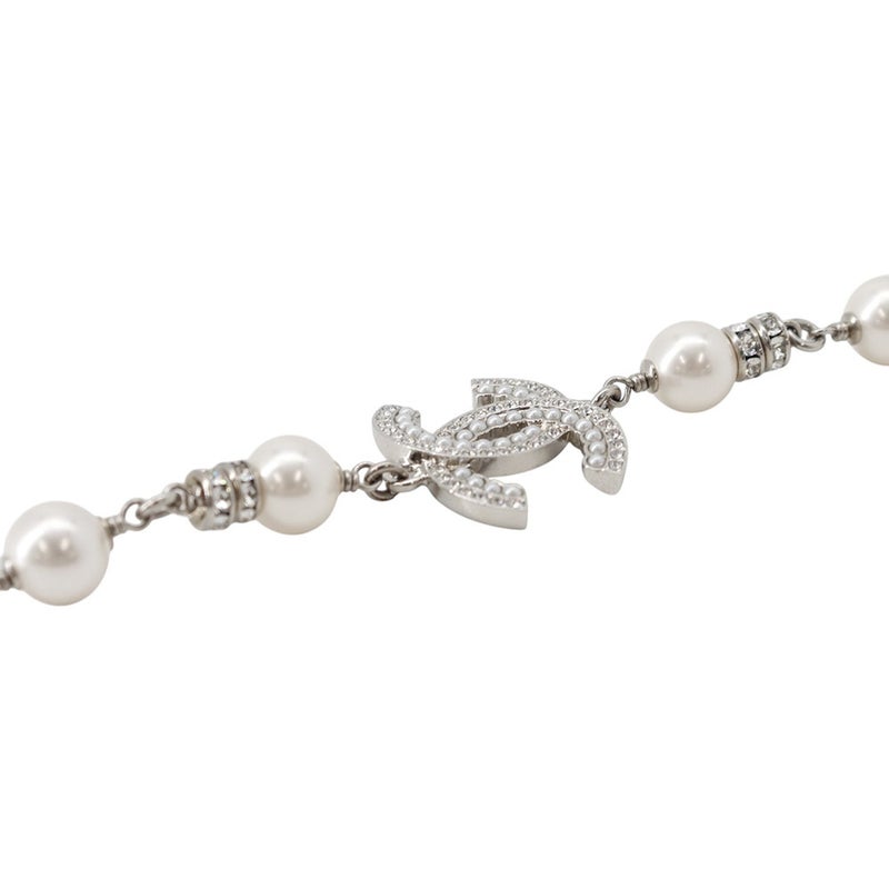 シャネル ネックレス ココマーク フェイクパール ラインストーン  CHANEL アクセサリー