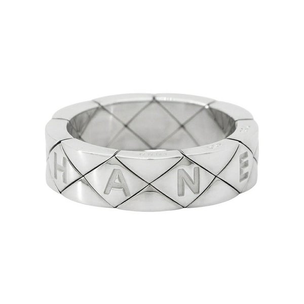 シャネル リング フレキシブルマトラッセリング K18WGホワイトゴールド リングサイズ約18号 J1347 CHANEL 指輪