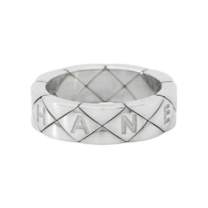 シャネル リング フレキシブルマトラッセリング K18WGホワイトゴールド リングサイズ約18号 J1347 CHANEL 指輪