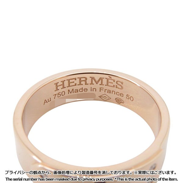 エルメス リング ケリーPM ダイヤモンド 4P 計0.02ct K18PGピンクゴールド リングサイズ50 HERMES ジュエリー 指輪