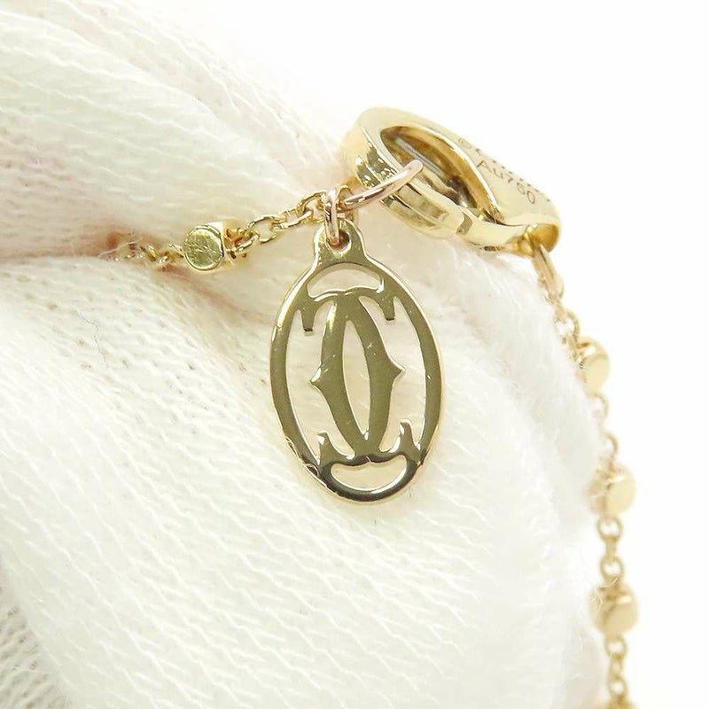 カルティエ ネックレス パンテール ドゥ ダイヤ 19P 計0.07ct ツァボライトガーネット 1P K18YG ブラックラッカー