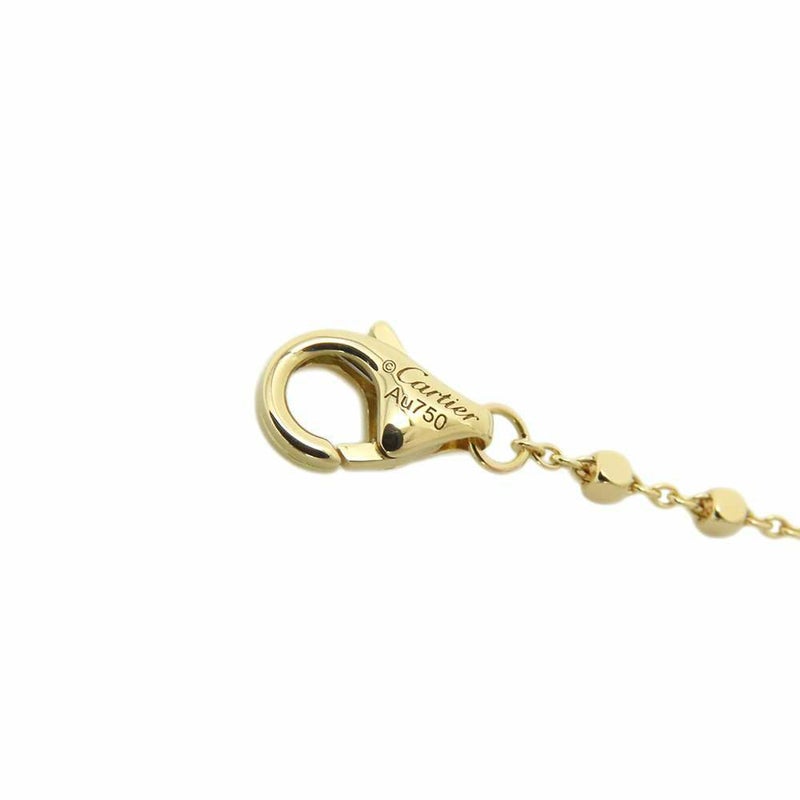 カルティエ ネックレス パンテール ドゥ ダイヤ 19P 計0.07ct ツァボライトガーネット 1P K18YG ブラックラッカー