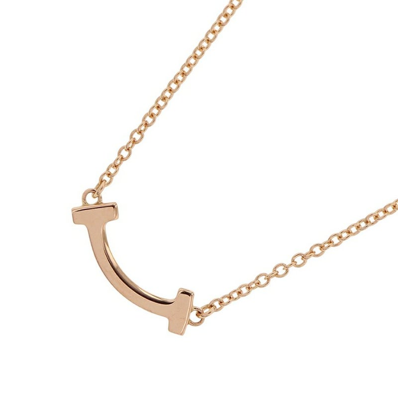 ティファニー ネックレス Tスマイル ミニ ダイヤ 計 0.03ct K18PGピンクゴールド 62617772 Tiffany&Co. ペンダント ジュエリー