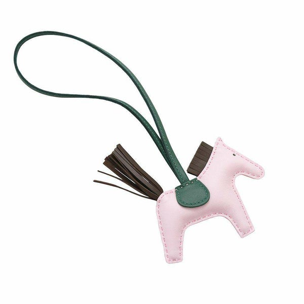 エルメス バッグチャーム ロデオ PM ローズダーリン/ショコラ/ヴェールモワイヤン ラムスキン K刻印 HERMES チャーム