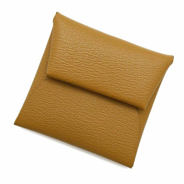 エルメス コインケース バスティア キャメル シェブルミゾル W刻印 HERMES 財布