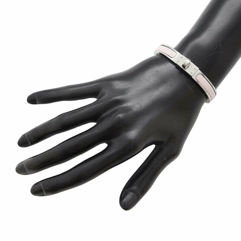 エルメス ブレスレット ミニクリック ケリー PM エナメル ローズ・カンダー/シルバー金具 HERMES