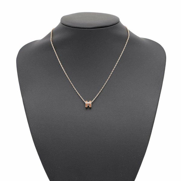 エルメス ネックレス ミニ・ポップアッシュ ニューゴールド/ピンクゴールド金具 HERMES アクセサリー