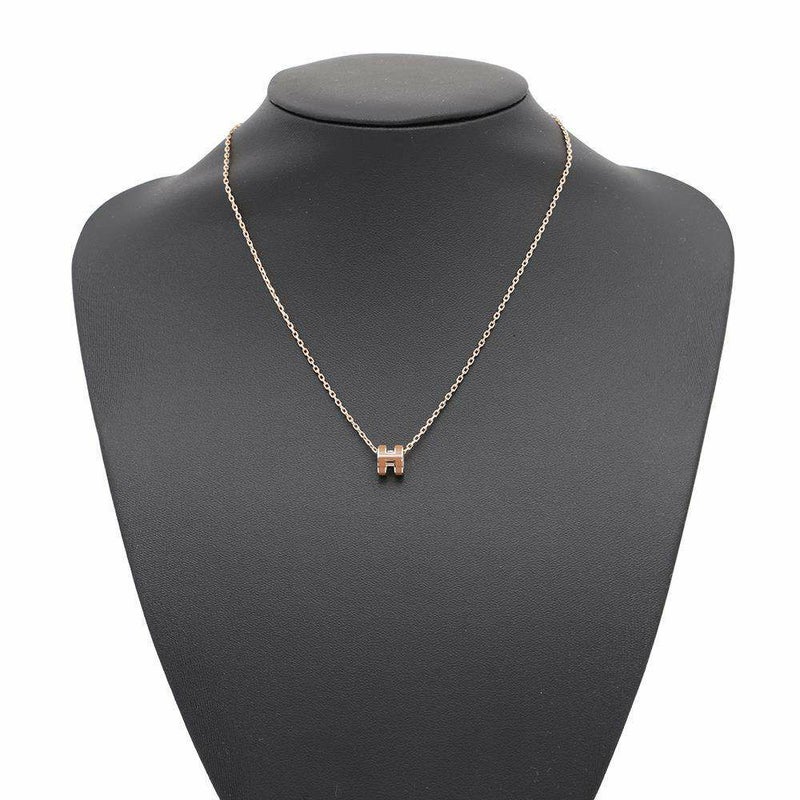 エルメス ネックレス ミニ・ポップアッシュ ニューゴールド/ピンクゴールド金具 HERMES アクセサリー