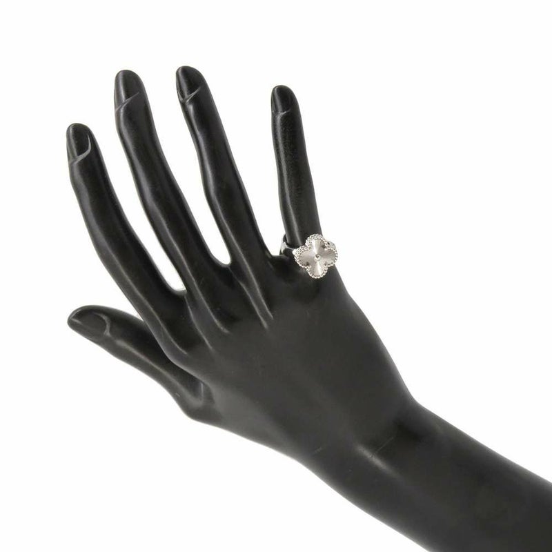 ヴァンクリーフ&アーペル リング ヴィンテージ アルハンブラ リング ギヨシェ K18WG リングサイズ47 VCARP9XI47 指輪