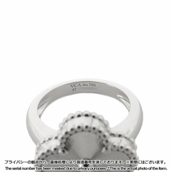 ヴァンクリーフ&アーペル リング ヴィンテージ アルハンブラ リング ギヨシェ K18WG リングサイズ47 VCARP9XI47 指輪