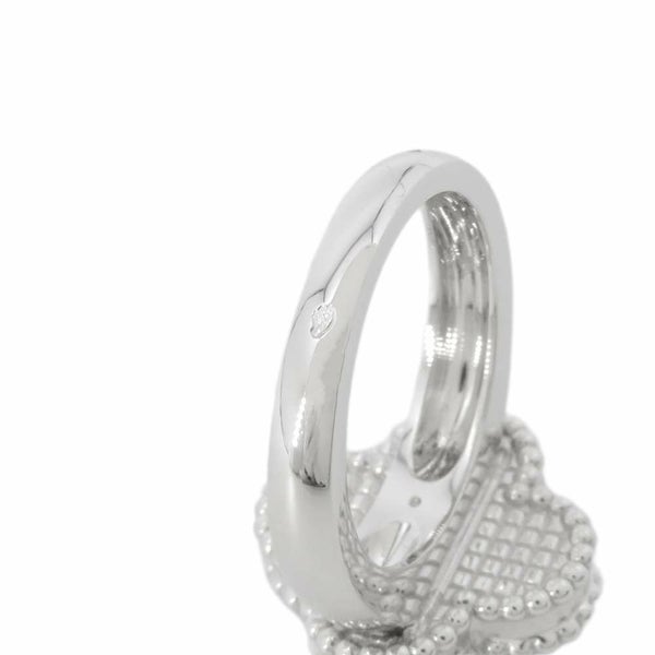 ヴァンクリーフ&アーペル リング ヴィンテージ アルハンブラ リング ギヨシェ K18WG リングサイズ47 VCARP9XI47 指輪