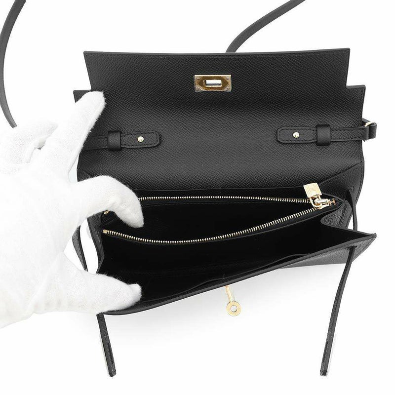 エルメス ケリーウォレット ロング トゥーゴー ブラック/ゴールド金具 エプソン B刻印 HERMES 黒